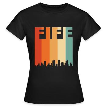 Fife UK England - Frauen T-Shirt - Schwarz - Vorne - AI Model Female 172 dark (172cm)