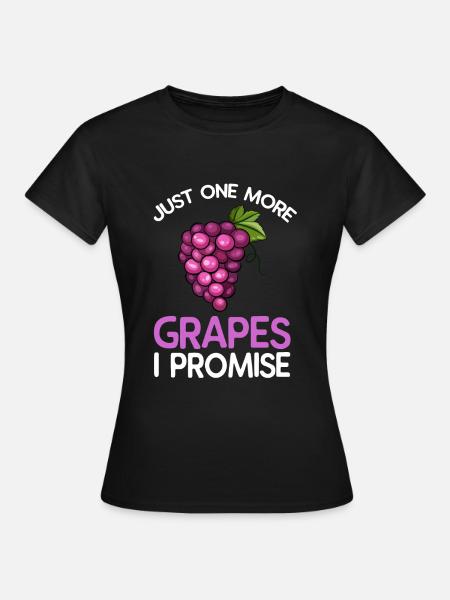 Traube Trauben Wein Geschenk - Frauen T-Shirt - Schwarz