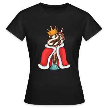 Milkshake Boisson au lait Cadeau au lait - T-shirt Femme - noir - Devant - AI Model Female 172 dark (172cm)