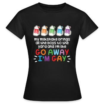 Milkshake Boisson au lait Cadeau au lait - T-shirt Femme - noir - Devant - AI Model Female 172 dark (172cm)