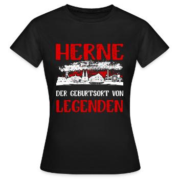 Herne Der Geburtsort Von Legenden - Frauen T-Shirt - Schwarz - Vorne - AI Model Female 172 dark (172cm)