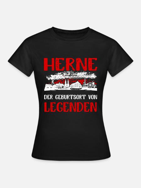 Herne Der Geburtsort Von Legenden - Frauen T-Shirt - Schwarz