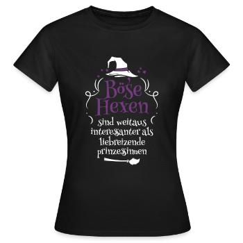 Böse Hexen Frauen Schwarzer Humor - Frauen T-Shirt - Schwarz - Vorne - AI Model Female 172 dark (172cm)