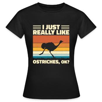 Strauß - Frauen T-Shirt - Schwarz - Vorne - AI Model Female 172 dark (172cm)