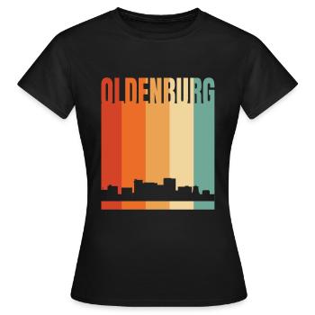 Oldenburg Skyline - T-shirt Femme - noir - Devant - AI Model Female 172 dark (172cm)