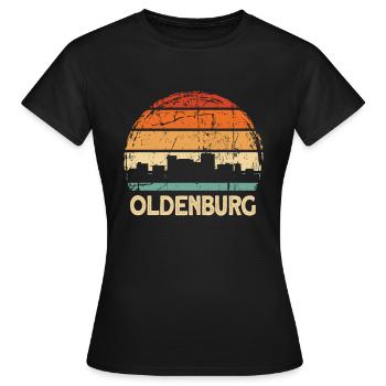 Oldenburg Skyline - T-shirt Femme - noir - Devant - AI Model Female 172 dark (172cm)