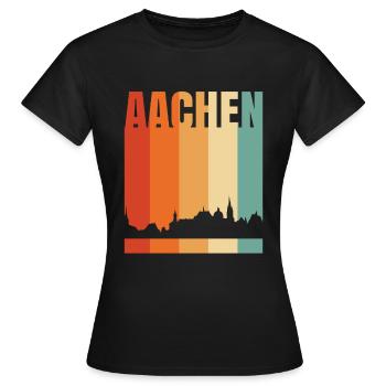 Aix-la-Chapelle - T-shirt Femme - noir - Devant - AI Model Female 172 dark (172cm)
