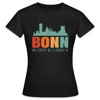 Bonn - T-shirt Femme - noir - Devant - AI Model Female 172 dark (172cm)