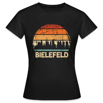 Bielefeld - Frauen T-Shirt - Schwarz - Vorne - AI Model Female 172 dark (172cm)