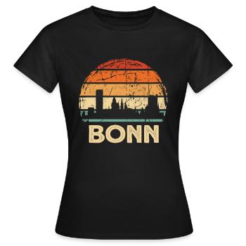 Bonn - T-shirt Femme - noir - Devant - AI Model Female 172 dark (172cm)
