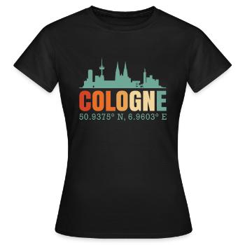 Cologne - T-shirt Femme - noir - Devant - AI Model Female 172 dark (172cm)