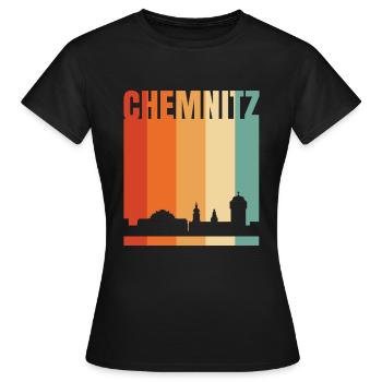 Chemnitz - Frauen T-Shirt - Schwarz - Vorne - AI Model Female 172 dark (172cm)