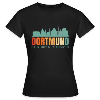 Dortmund - T-shirt Femme - noir - Devant - AI Model Female 172 dark (172cm)