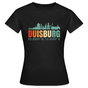 Duisbourg - T-shirt Femme - noir - Devant - AI Model Female 172 dark (172cm)