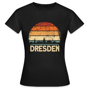Dresde - T-shirt Femme - noir - Devant - AI Model Female 172 dark (172cm)