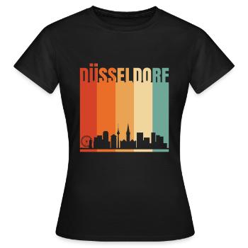 Dusseldorf - T-shirt Femme - noir - Devant - AI Model Female 172 dark (172cm)