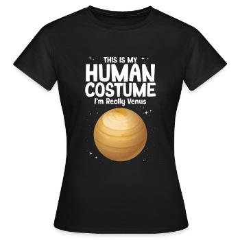 Venus - Frauen T-Shirt - Schwarz - Vorne - AI Model Female 172 dark (172cm)