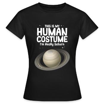 Saturn - Frauen T-Shirt - Schwarz - Vorne - AI Model Female 172 dark (172cm)