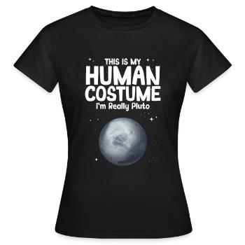 Pluto - Frauen T-Shirt - Schwarz - Vorne - AI Model Female 172 dark (172cm)