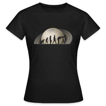 Saturn - Frauen T-Shirt - Schwarz - Vorne - AI Model Female 172 dark (172cm)