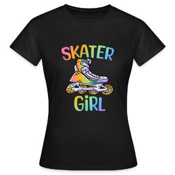Inlineskating Inlineskater Geschenk - Frauen T-Shirt - Schwarz - Vorne - AI Model Female 172 dark (172cm)