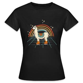Inline Skating Inline Skating Gift - Women's T-Shirt - black - Front - AI Model Female 172 dark (172cm)