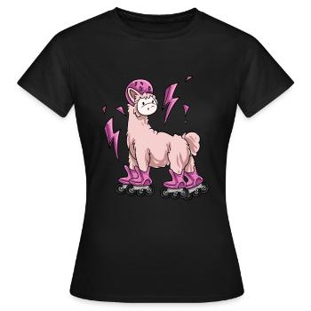 Inline Skating Inline Skating Gift - Women's T-Shirt - black - Front - AI Model Female 172 dark (172cm)
