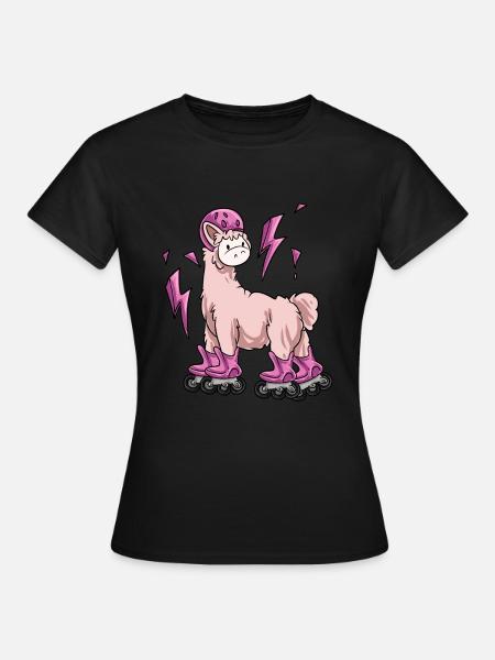 Inlineskating Inlineskater Geschenk - Frauen T-Shirt - Schwarz