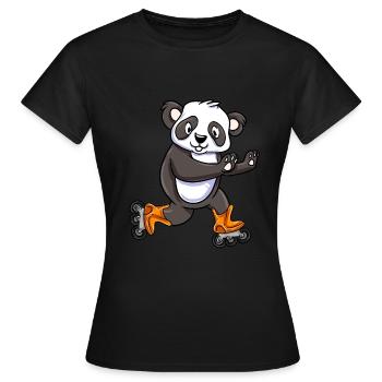 Inline Skating Inline Skating Gift - Women's T-Shirt - black - Front - AI Model Female 172 dark (172cm)