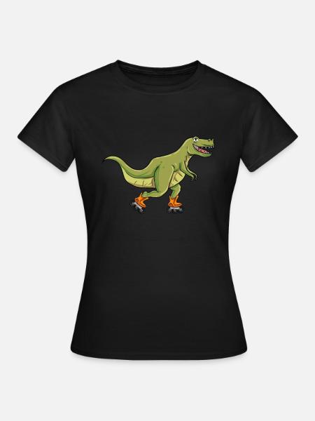 Inlineskating Inlineskater Geschenk - Frauen T-Shirt - Schwarz