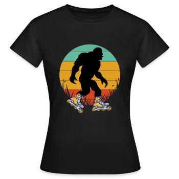 Inline Skating Inline Skating Gift - Women's T-Shirt - black - Front - AI Model Female 172 dark (172cm)