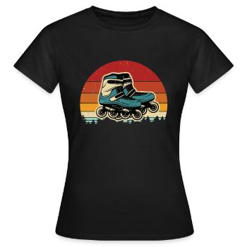 Inline Skating Inline Skating Gift - Women's T-Shirt - black - Front - AI Model Female 172 dark (172cm)