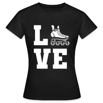 Inline Skating Inline Skating Gift - Women's T-Shirt - black - Front - AI Model Female 172 dark (172cm)