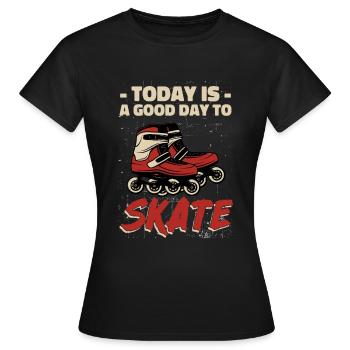 Inline Skating Inline Skating Gift - Women's T-Shirt - black - Front - AI Model Female 172 dark (172cm)