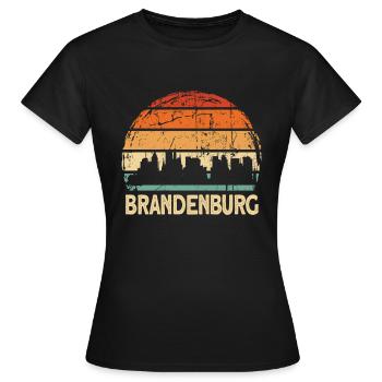 Brandenburg - Frauen T-Shirt - Schwarz - Vorne - AI Model Female 172 dark (172cm)