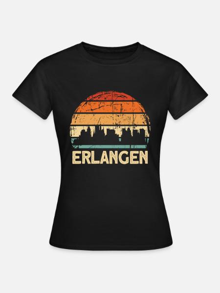 Erlangen - Frauen T-Shirt - Schwarz