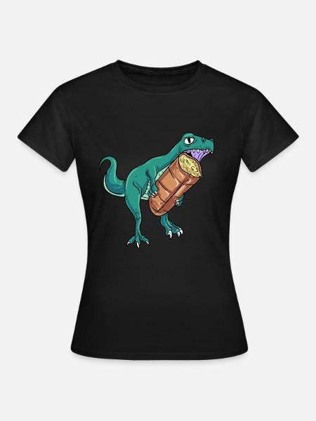 Knoblauch Knoblauchbrot Geschenk - Frauen T-Shirt - Schwarz