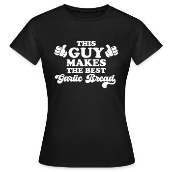 Ail Ail Pain Pain Cadeau alimentaire - T-shirt Femme - noir - Devant - AI Model Female 172 dark (172cm)