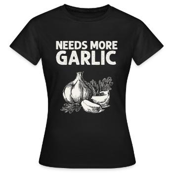 Ail Ail Pain Pain Cadeau alimentaire - T-shirt Femme - noir - Devant - AI Model Female 172 dark (172cm)