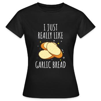 Ail Ail Pain Pain Cadeau alimentaire - T-shirt Femme - noir - Devant - AI Model Female 172 dark (172cm)