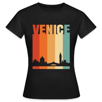Venise - T-shirt Femme - noir - Devant - AI Model Female 172 dark (172cm)