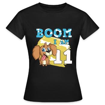 11th birthday dog - Women's T-Shirt - black - Front - AI Model Female 172 dark (172cm)