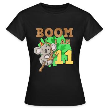11th birthday koala - Women's T-Shirt - black - Front - AI Model Female 172 dark (172cm)