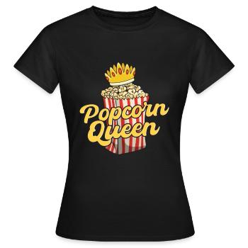Popcorn Queen - T-shirt Femme - noir - Devant - AI Model Female 172 dark (172cm)