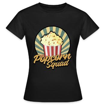 Popcorn Squad - T-shirt Femme - noir - Devant - AI Model Female 172 dark (172cm)