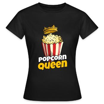 Popcorn Queen - T-shirt Femme - noir - Devant - AI Model Female 172 dark (172cm)