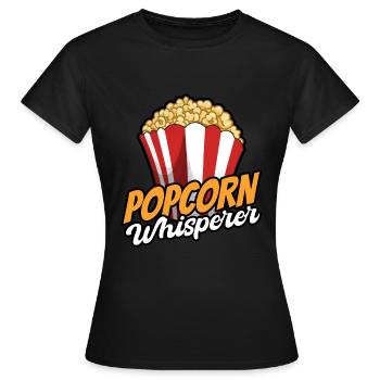 Popcorn Whisperer - T-shirt Femme - noir - Devant - AI Model Female 172 dark (172cm)