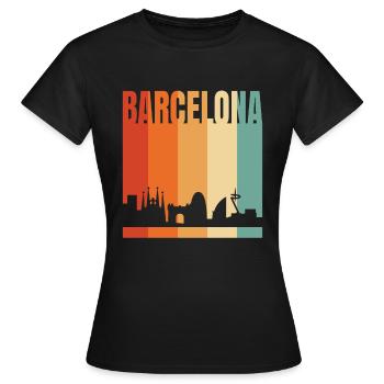 Barcelone - T-shirt Femme - noir - Devant - AI Model Female 172 dark (172cm)