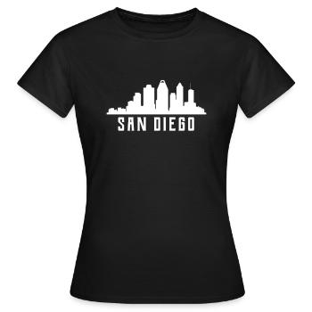Horizon de San Diego - T-shirt Femme - noir - Devant - AI Model Female 172 dark (172cm)