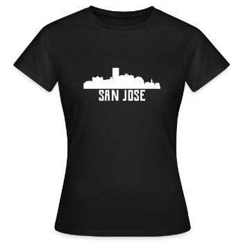 San Jose Skyline - Frauen T-Shirt - Schwarz - Vorne - AI Model Female 172 dark (172cm)